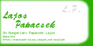 lajos papacsek business card